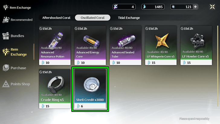 Wuthering Waves - Exchange Oscillated Corals