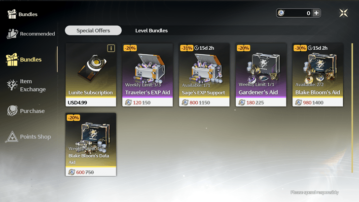 Wuthering Waves - Purchase Supply Bundles