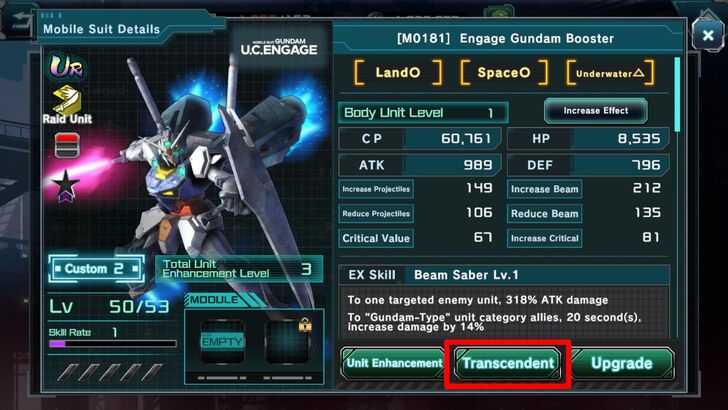 How to Transcend Step 2 - Gundam UCE