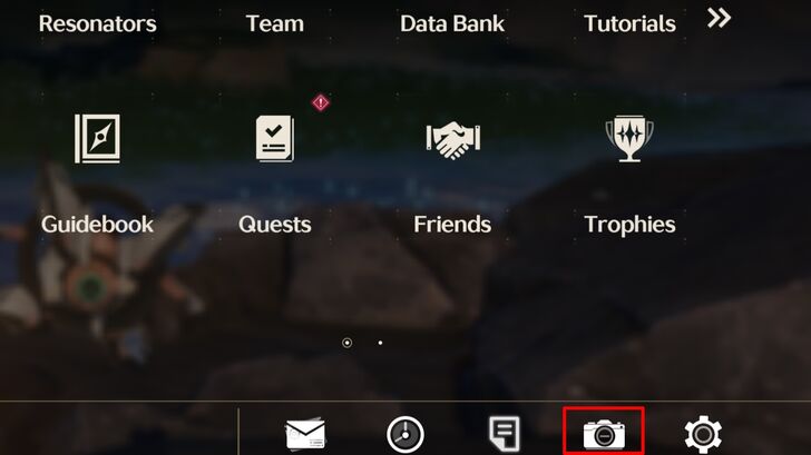 Wuthering Waves - Camera Icon in Main Menu