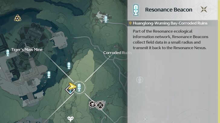 Wuthering Waves - Wuming Bay Underground Resonance Beacon Map