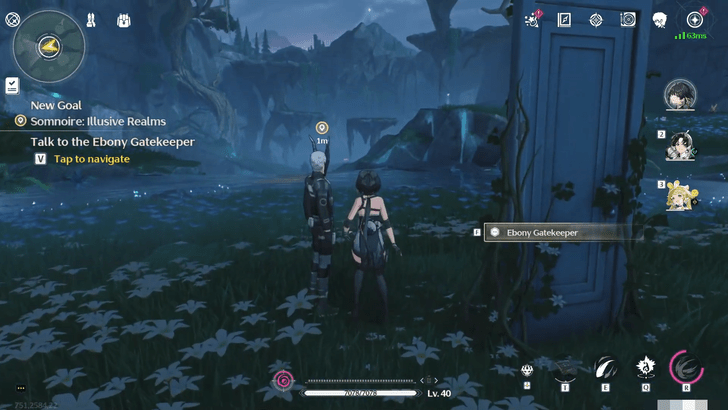 Wuthering Waves - Somnoire Illusive Realms - Talk to the Ebony Gatekeeper