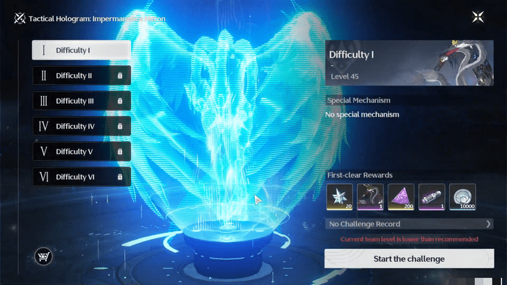 Wuthering Waves - Pedestal Device - Defeat the Tactical Hologram Impermanence Heron Optional