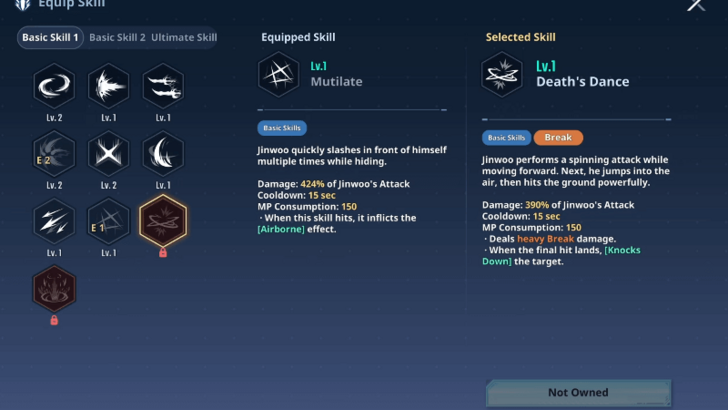Solo Leveling Arise - Sung Jinwoo Skills