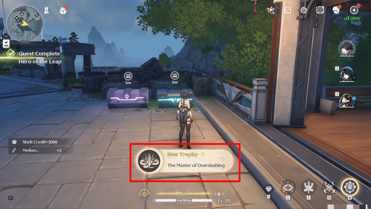 Wuthering Waves - Hero of the Leap - Unlocks The Master of Overdashing Trophy