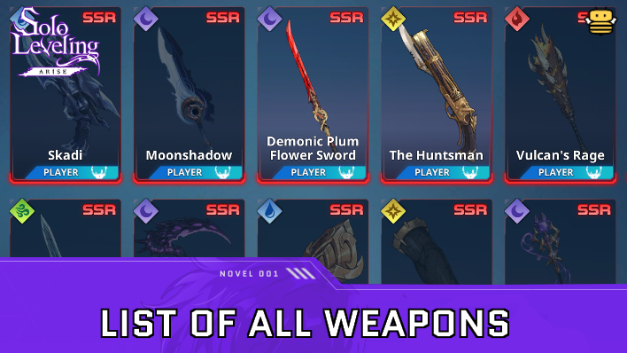 Solo Leveling Arise - List of All Weapons