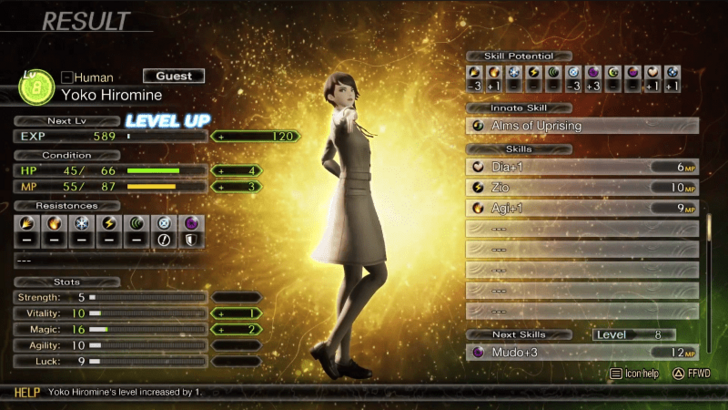 Shin Megami Tensei V Vengeance - Guest Character Stats