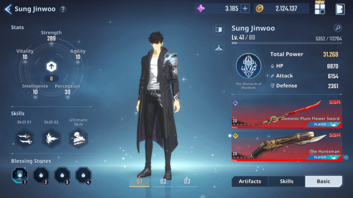 Solo Leveling Arise - Sung Jinwoo Screen