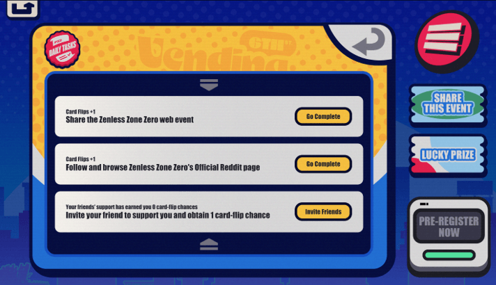 ZZZ - How to Play 2 - Get Card-Flip Chances via Daily Tasks