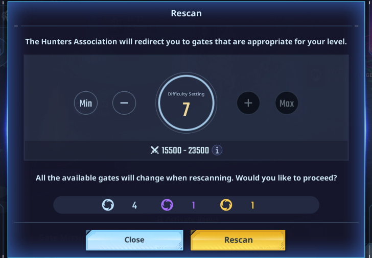 Solo Leveling Arise Rescan Prompt