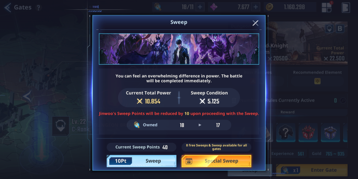 Solo Leveling Arise Sweep Prompt