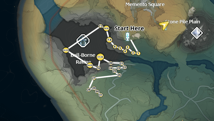 Wuthering Waves - Wintry Bell Locations