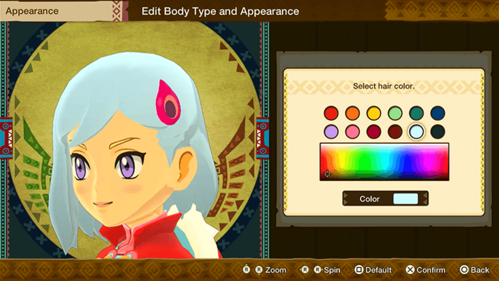 Monster Hunter Stories Character Creation Hair Color