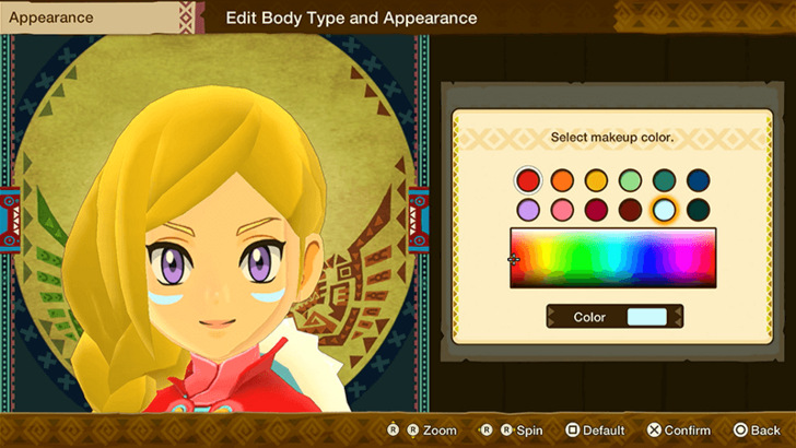 Character Creation Makeup Color