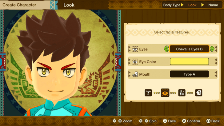 Monster Hunter Stories Character Creation Male Eyes Cheval