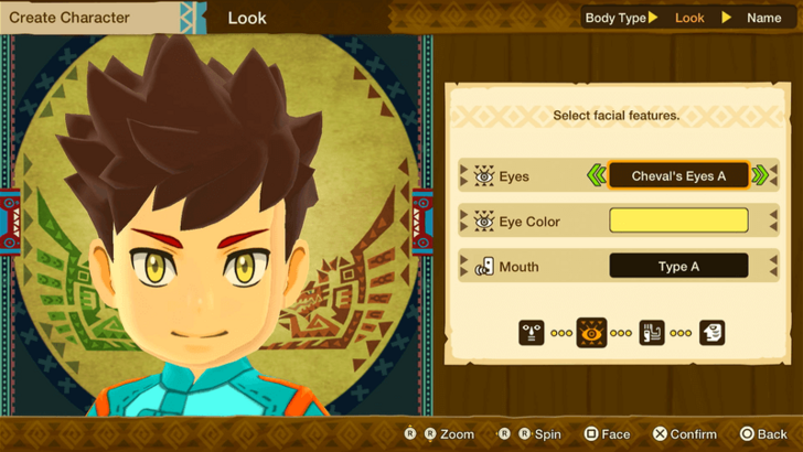 Monster Hunter Stories Character Creation Male Eyes Cheval