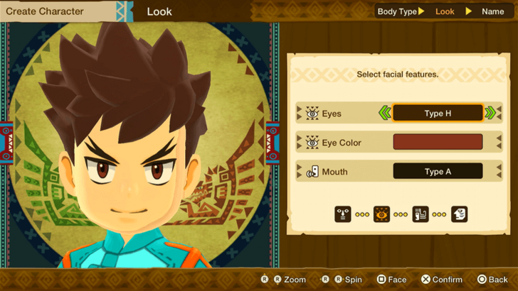 Monster Hunter Stories Character Creation Male Eyes Type H