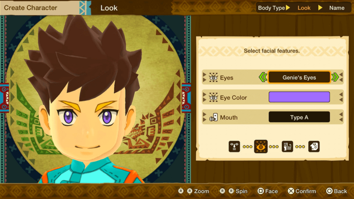 Monster Hunter Stories Character Creation Male Eyes Genie