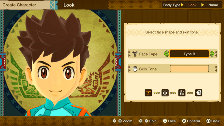 Monster Hunter Stories Character Creation Face Type B