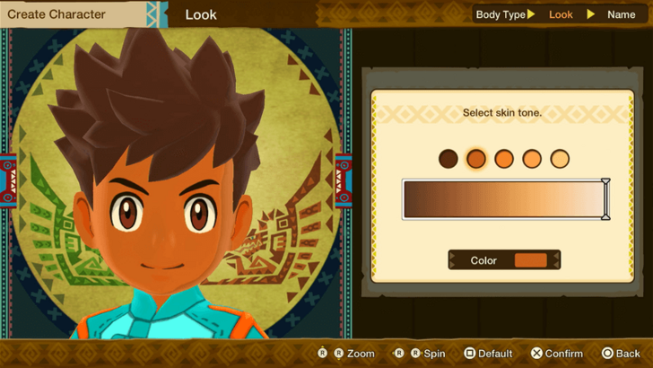 Monster Hunter Stories Character Creation Skin Tone Tan