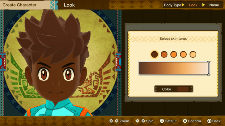 Monster Hunter Stories Character Creation Skin Tone Dark
