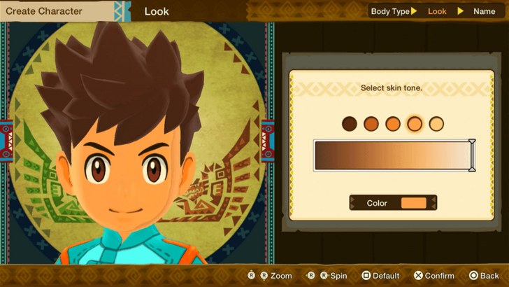 Monster Hunter Stories Character Creation Skin Tone Light