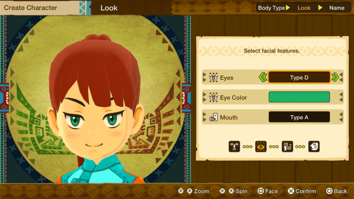 Monster Hunter Stories Character Creation Female Eyes Type D