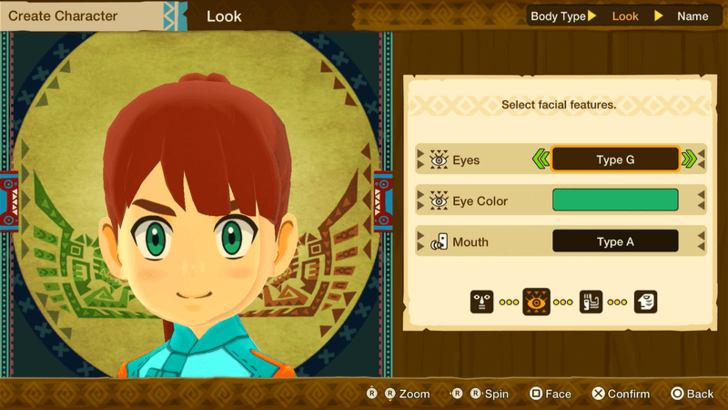 Monster Hunter Stories Character Creation Female Eyes Type G