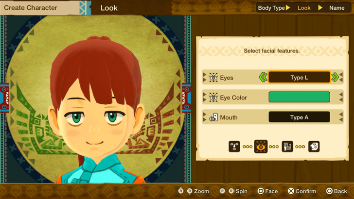 Monster Hunter Stories Character Creation Female Eyes Type L