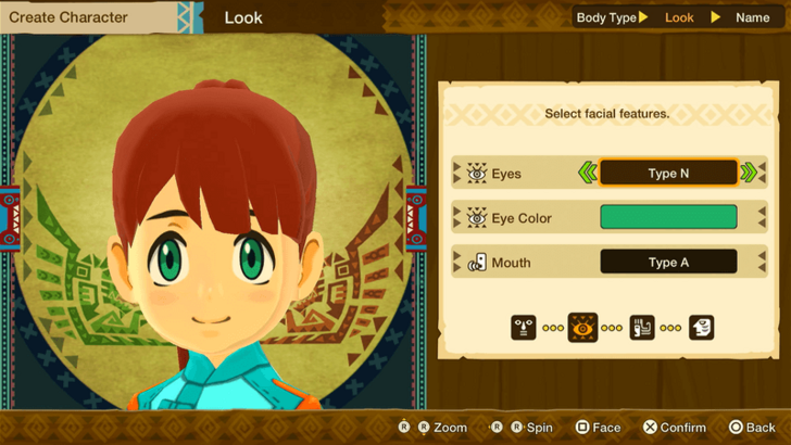 Monster Hunter Stories Character Creation Female Eyes Type N