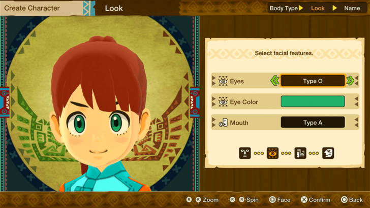 Monster Hunter Stories Character Creation Female Eyes Type O