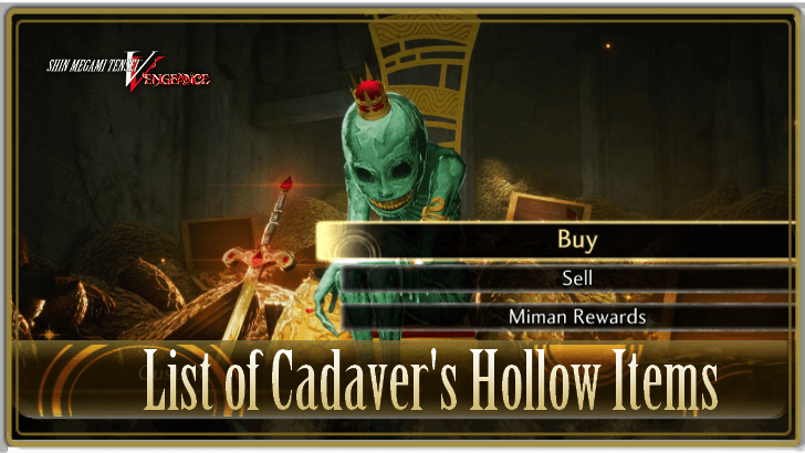 SMTVV - List of Cadaver