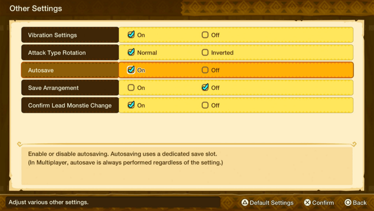 Monster Hunter Stories Autosave
