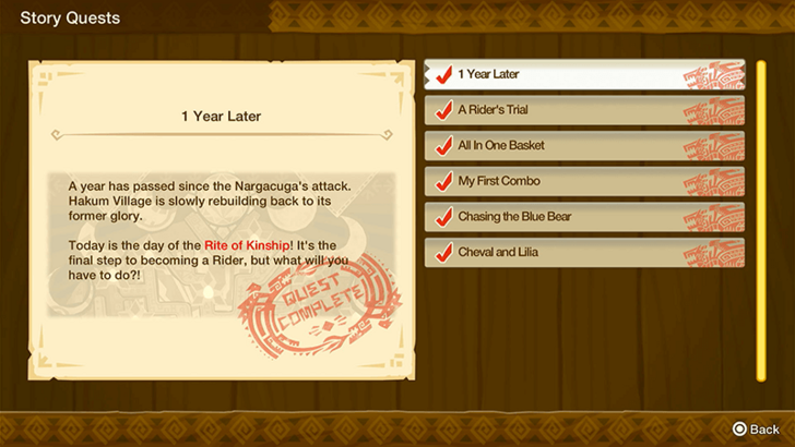 Monster Hunter Stories Cheval and Lilia Quest