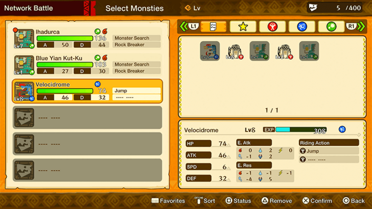Monster Hunter Stories Multiplayer Menu Battle Party