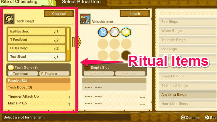 Monster Hunter Stories - Using Ritual Items
