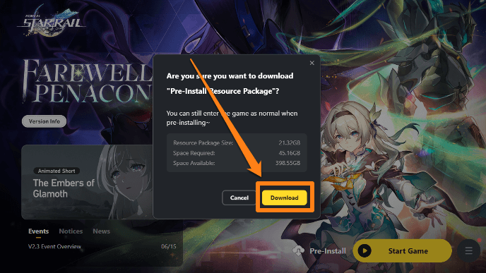 Honkai Star Rail - PC Pre Install Confirmation