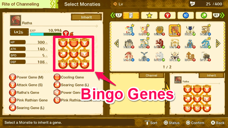 Monster Hunter Stories - Bingo Genes