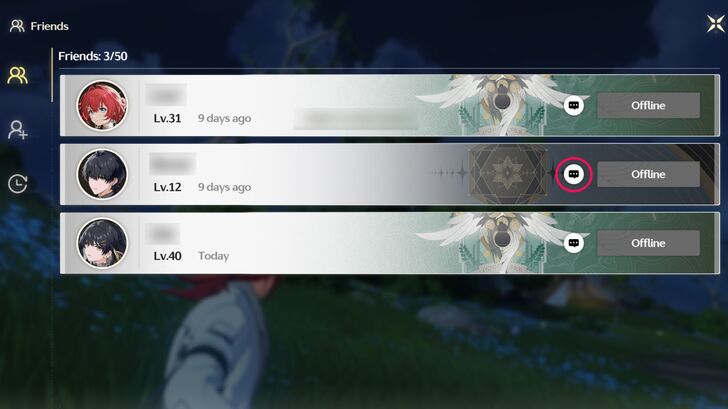 Wuthering Waves - Friends List Chat Icon