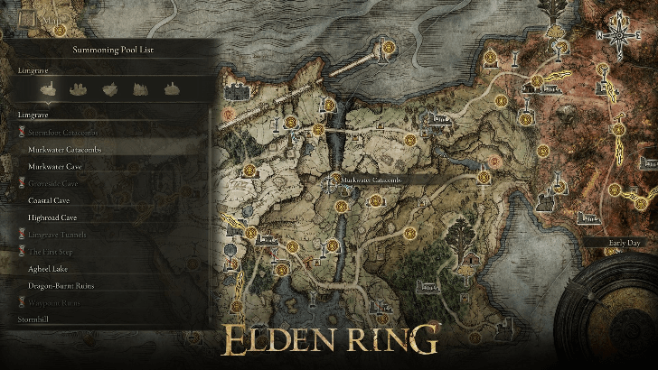 Elden Ring - summoning pools on map