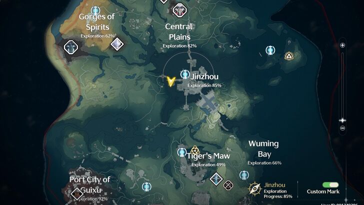 Wuthering Waves - Overworld Map Section