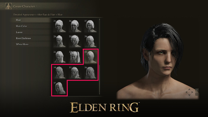 Elden Ring - five new hairstyles