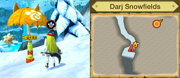 Monster Hunter Stories Catavan Darj Snowfields Entrance