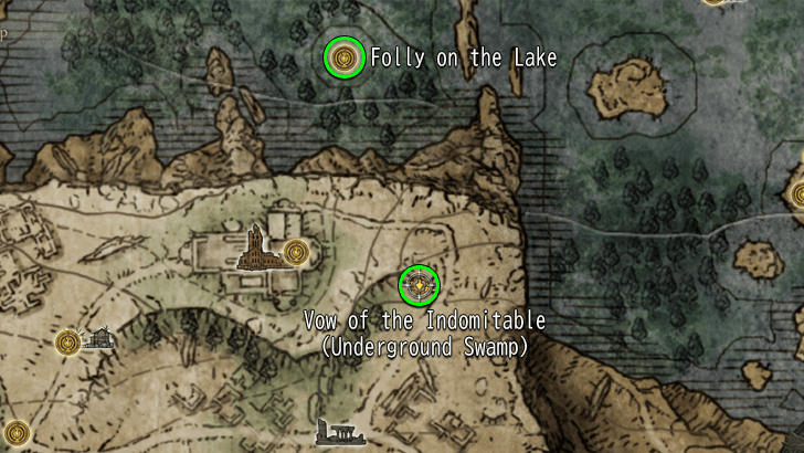 Elden Ring - Vow of the Indomitable Ash of War Map Location