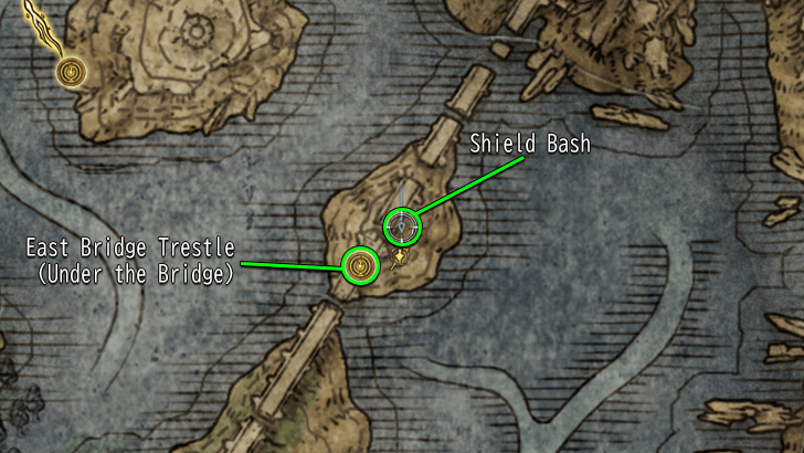 Elden Ring - Shield Bash Ash of War Map Location
