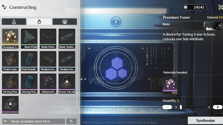 Wuthering Waves - Tuner Synthesis Teased