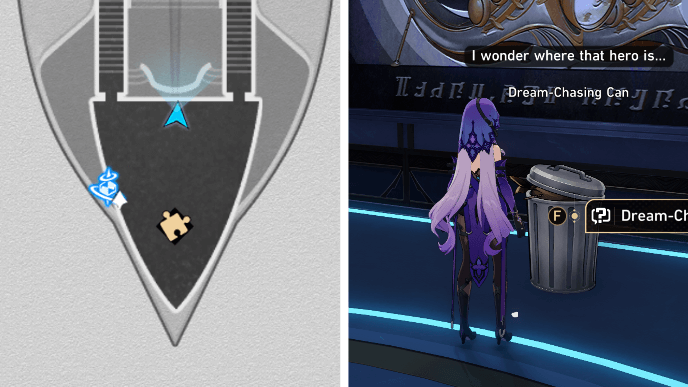 Honkai Star Rail - Radiant Feldspar Lordly Trashcan 2 Location