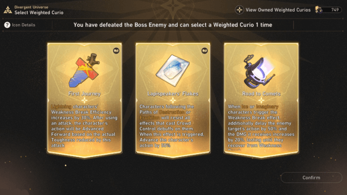 Honkai Star Rail - Select a Weighted Curio