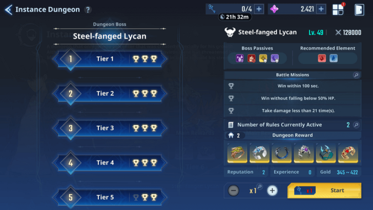 Solo Leveling Arise - Steel-fanged Lycan