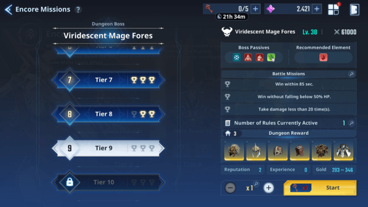 Solo Leveling Arise - Viridescent Mage Fores